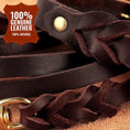 Load image into Gallery viewer, Genuine Durable Leather Dog Collar Leash Set